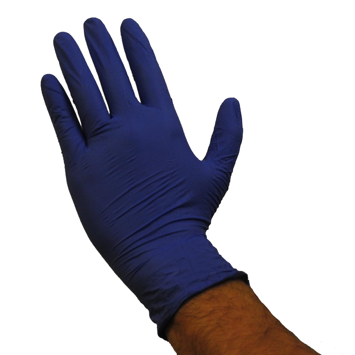 emerald shannon 蓝色无粉乙烯基 4 毫米手套套,xl 码