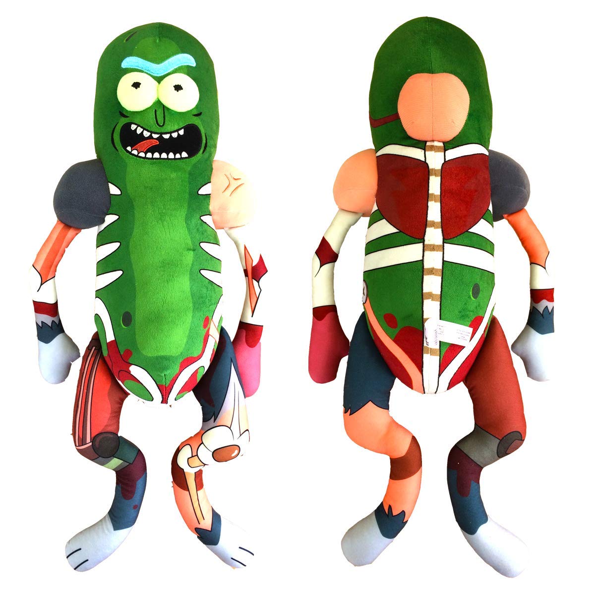 pickle rick 毛绒娃娃 18 英寸老鼠套装,带 8 位 pixel galactic 太阳