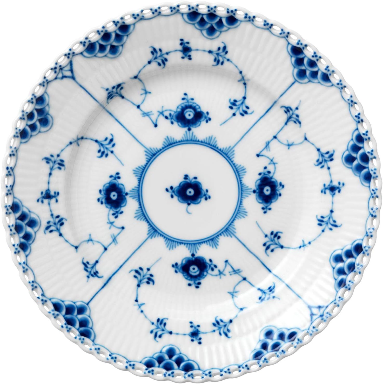royal copenhagen 皇家哥本哈根 blue fluted full lace 全花边唐草