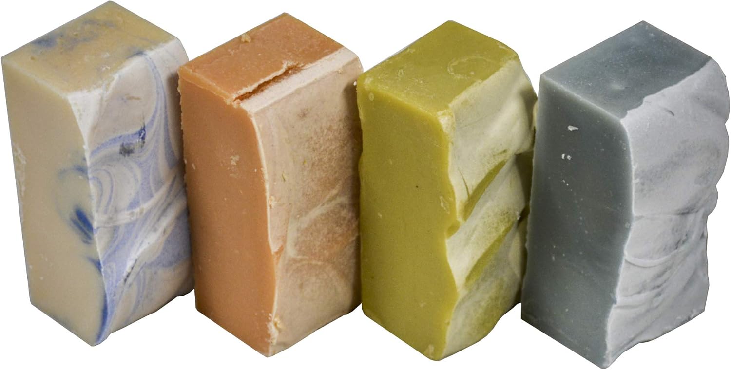 山羊奶皂 - 清新香味 - 海洋,黄瓜瓜,清爽柑橘罗勒,清洁棉.