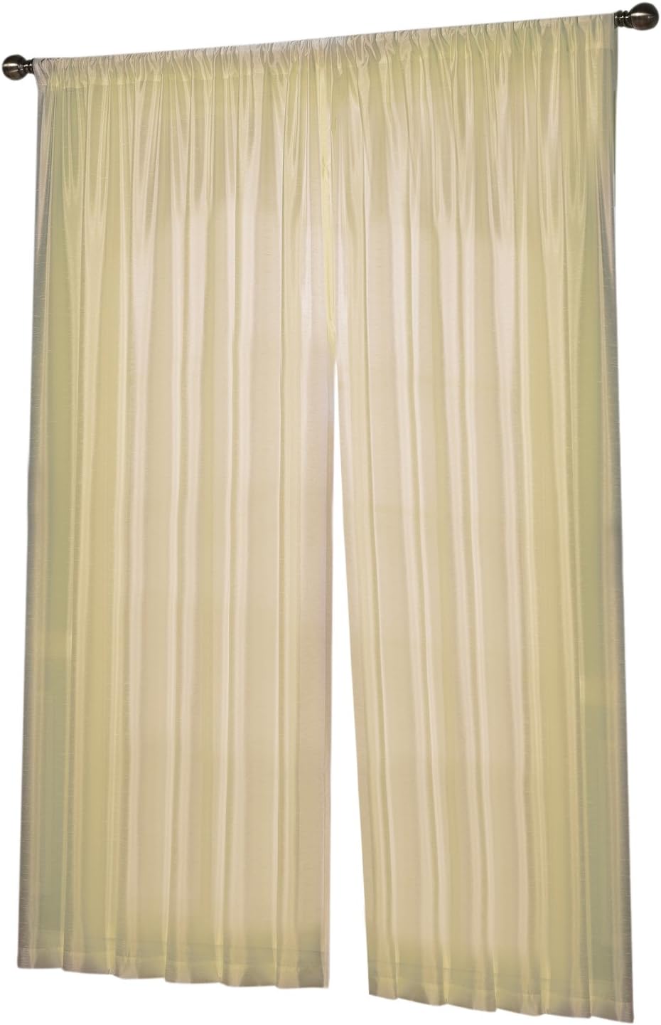 beacon looms fontana 透明 54 英寸 x 84 英寸窗帘 金色 84 by 54