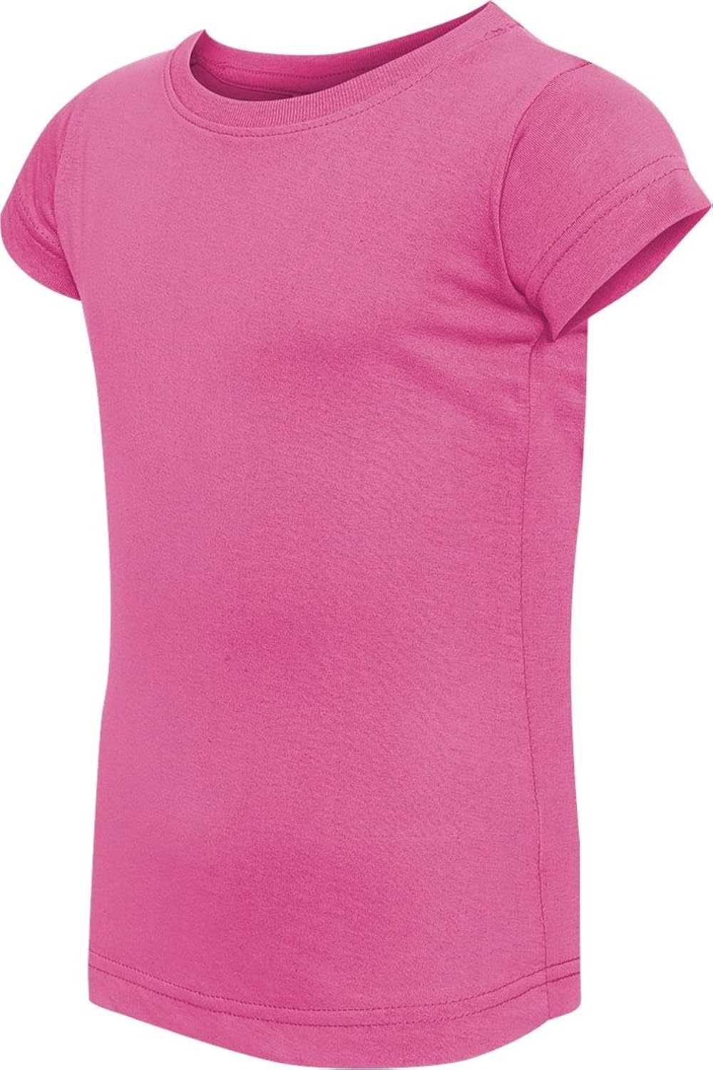 rabbit skins toddler girls fine jersey t-shirt (raspberry) (3t)