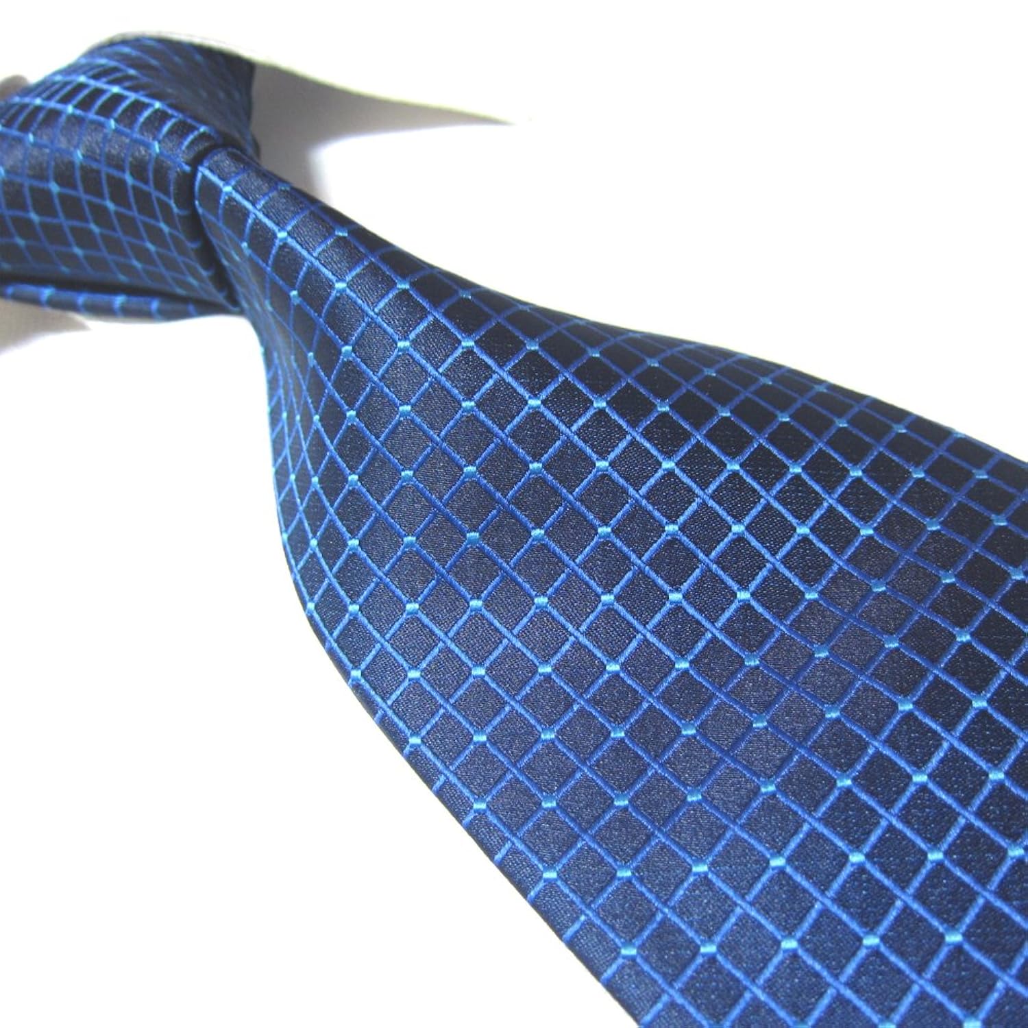超长时尚领带 microfibre *蓝色格子 xl 男式领带