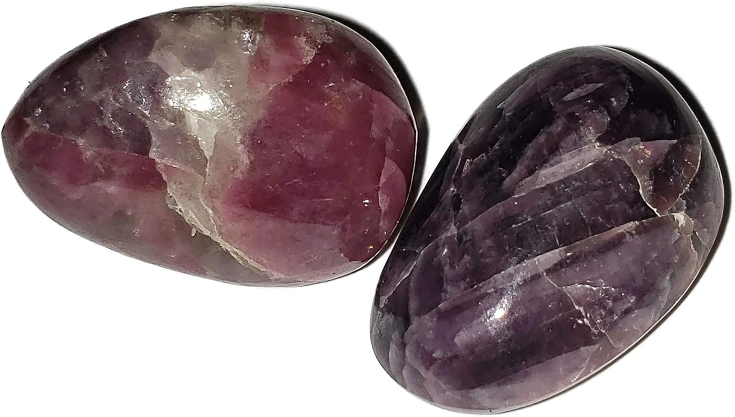 2 件小号粉红色电气石 aa 级赤褐色:手工抛光天然*水晶宝石标本 来自