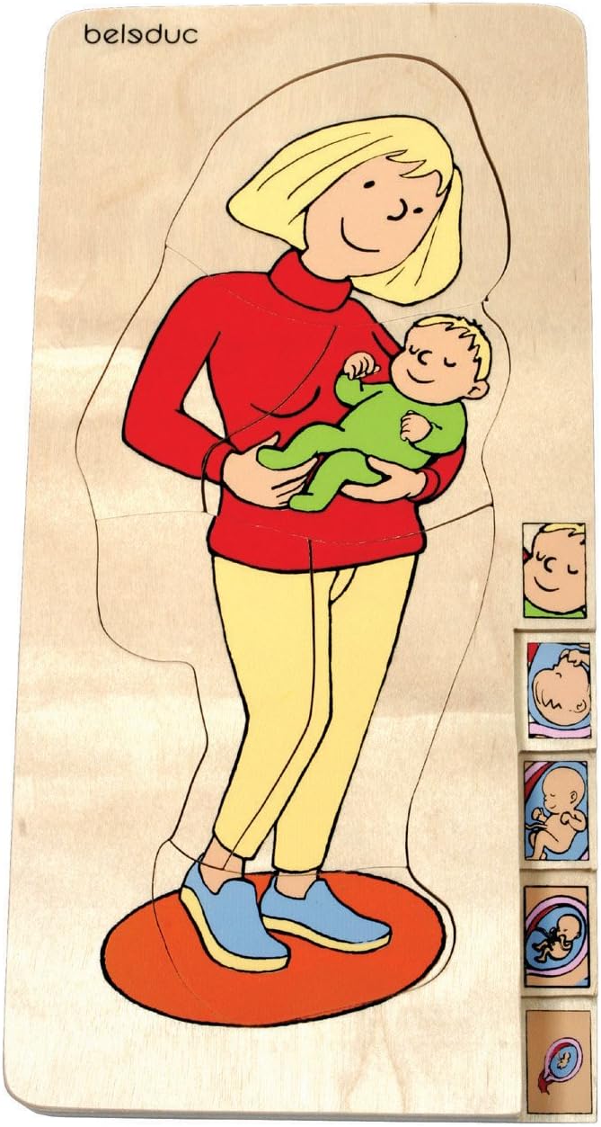 beleduc 17024 - 木质堆叠拼图 - mummy - 27 片