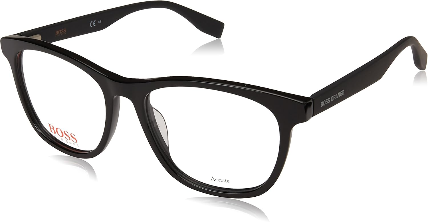 hugo boss 橘色 0318 男式/女式设计师全框弹性铰链品牌耐用眼镜/眼镜