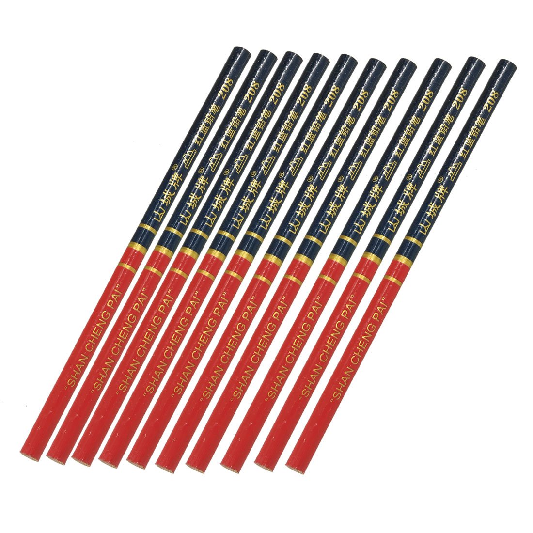 9 英寸长,10 件,红色蓝色