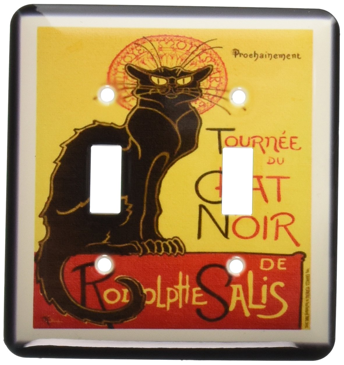 3drose lsp_151186_2 纹理著名的 la chat noir 法国复古双拨动开关