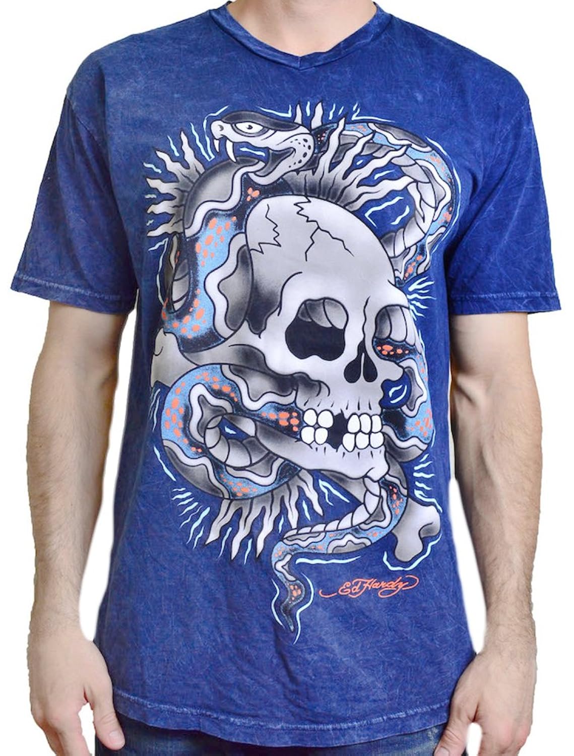 ed hardy mens t shirt snake skull xx-large