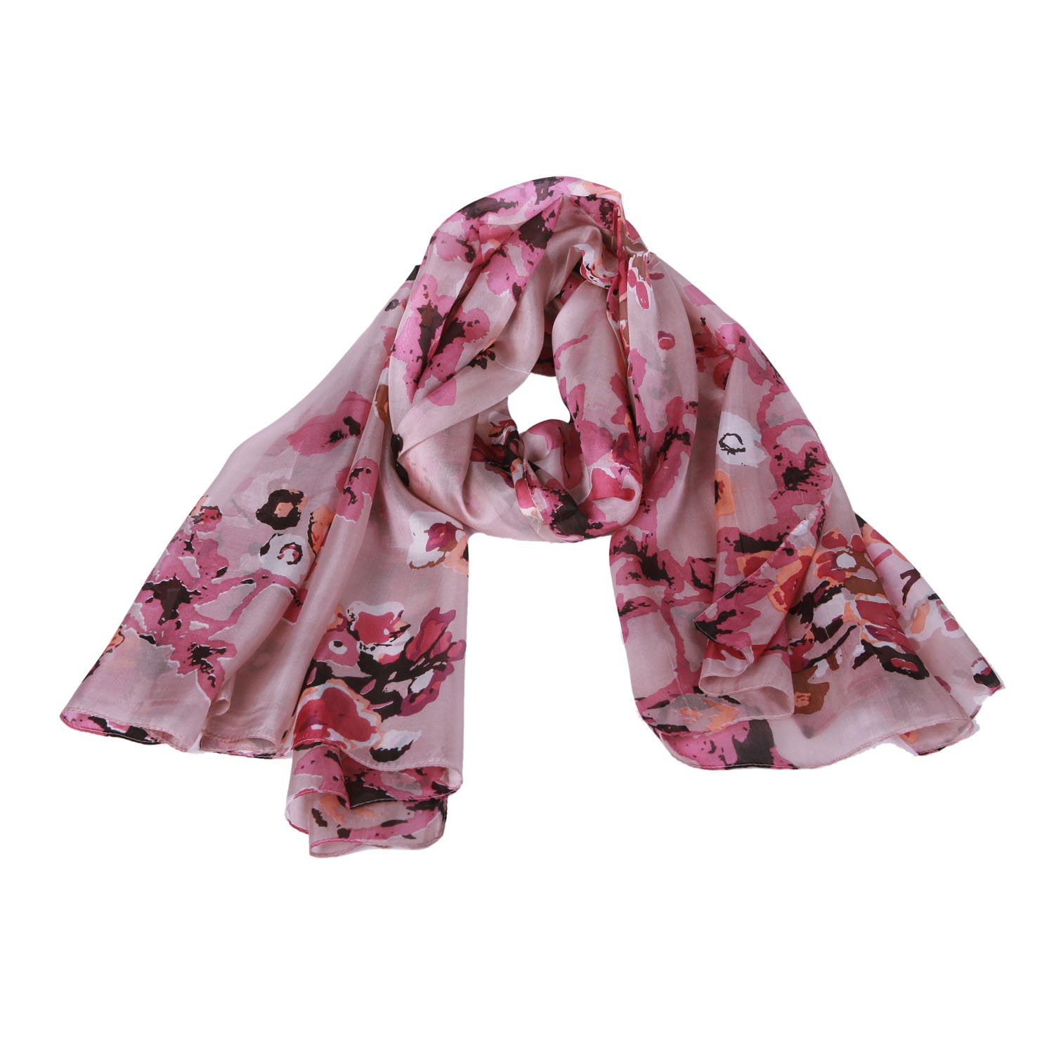 秀唯丝桑蚕丝花花系列洋纺系列10真丝围巾丝巾旅游纪念品180*110 mm