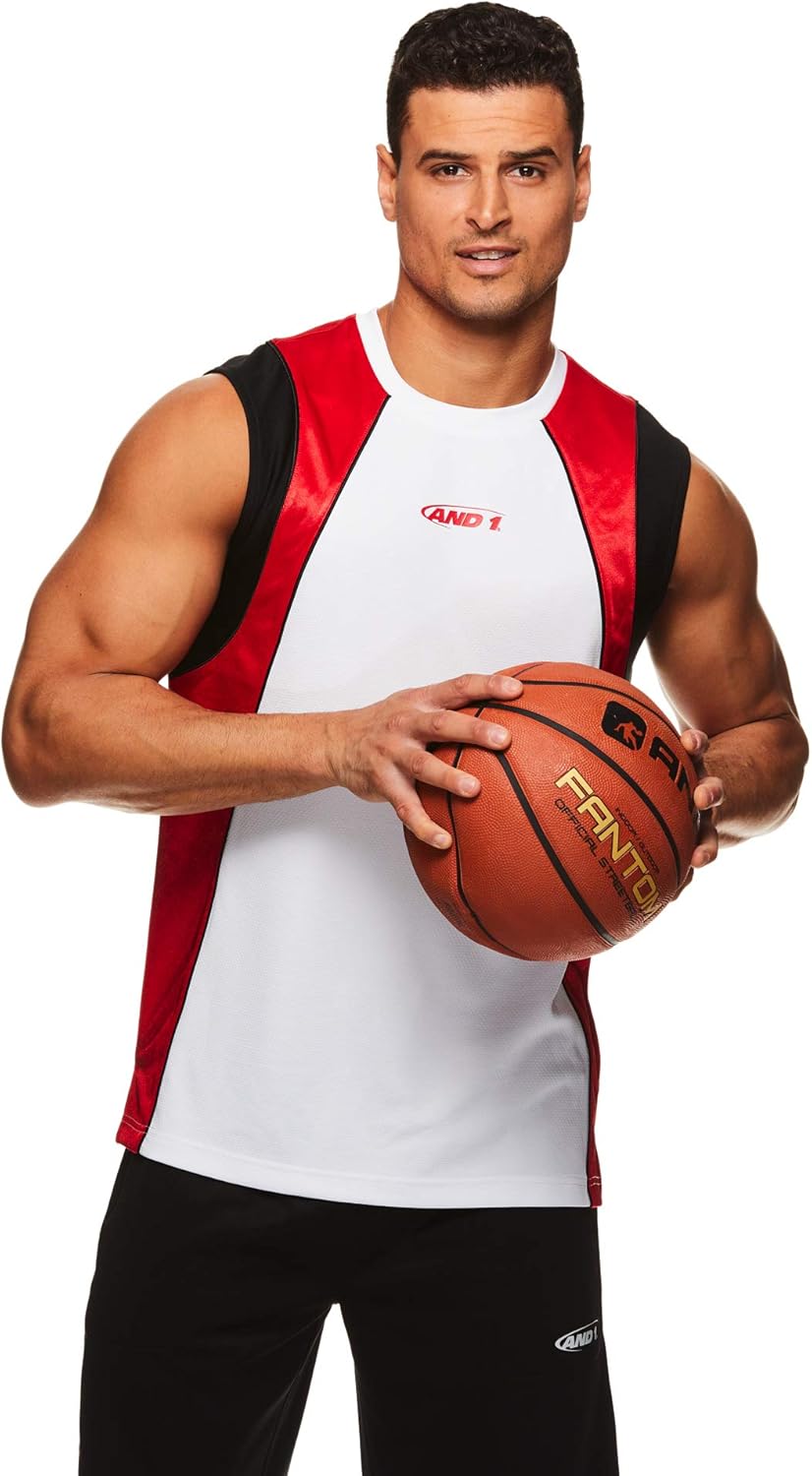 and1 男士篮球肌肉背心 - 无袖锻炼和训练运动服健身衫