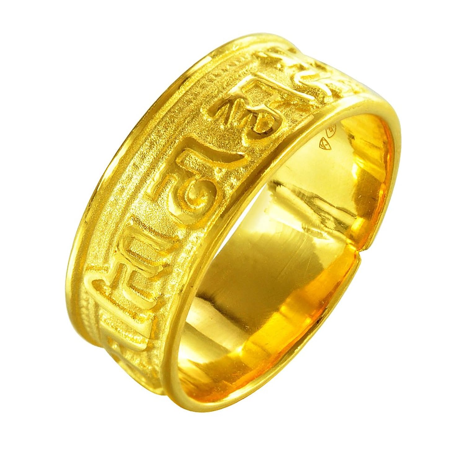 周生生 黄金(足金)六字大明咒戒指 19# 09180r01 (8.27克)