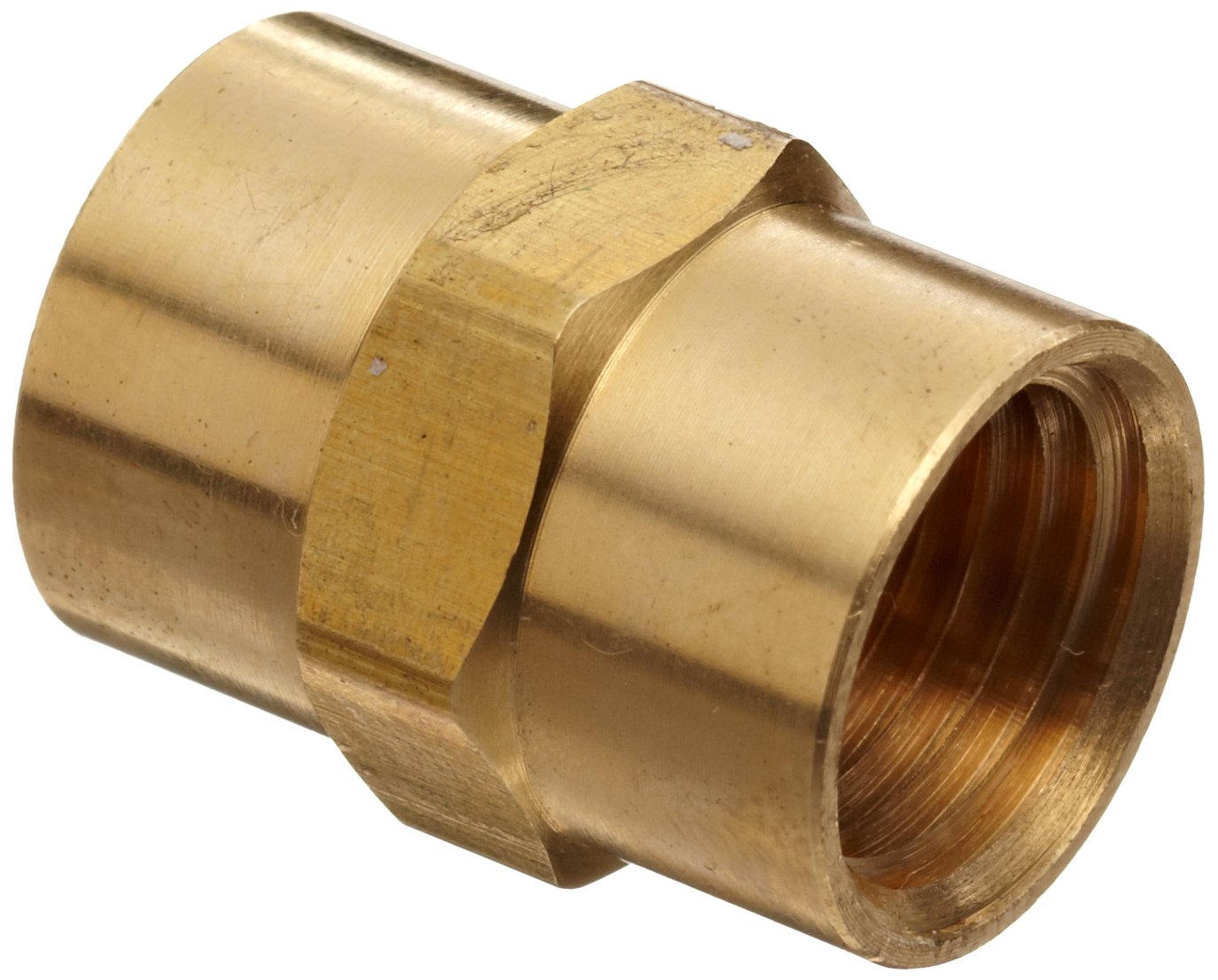 anderson metals brass pipe fitting, coupling, 1/4" x 1/4" female