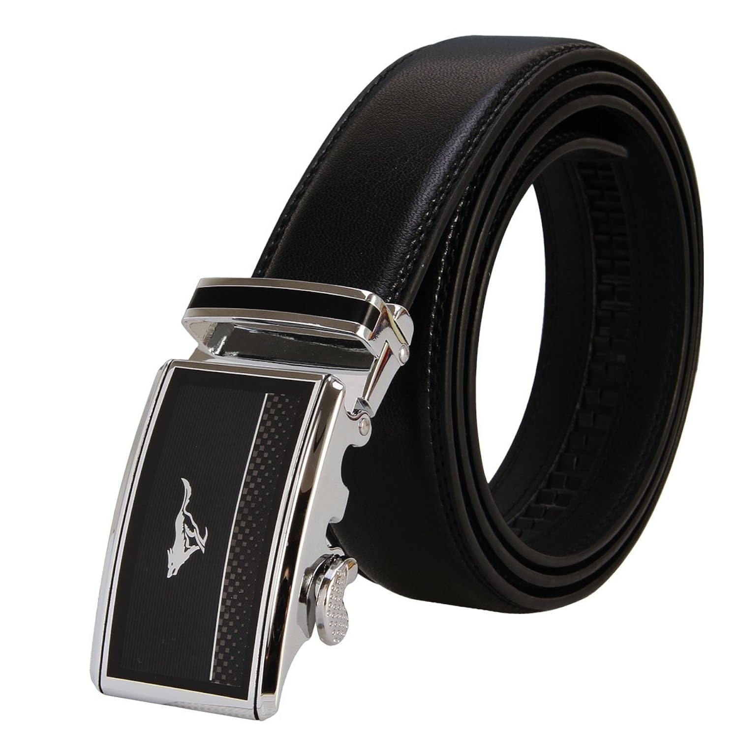 septwolves 七匹狼 男式 自动扣牛皮皮带 7a1101380