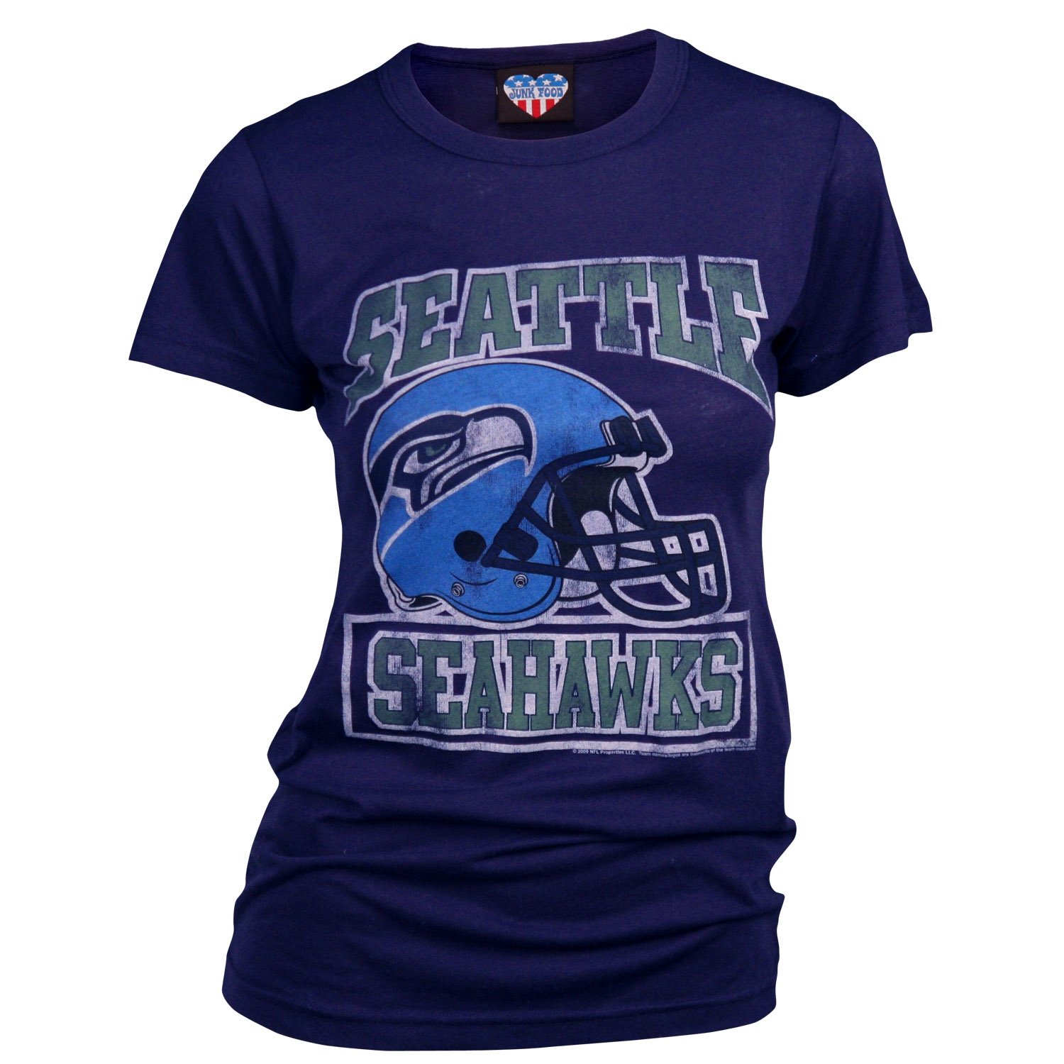 西雅图海鹰队女式复古 t 恤 seattle seahawks 中