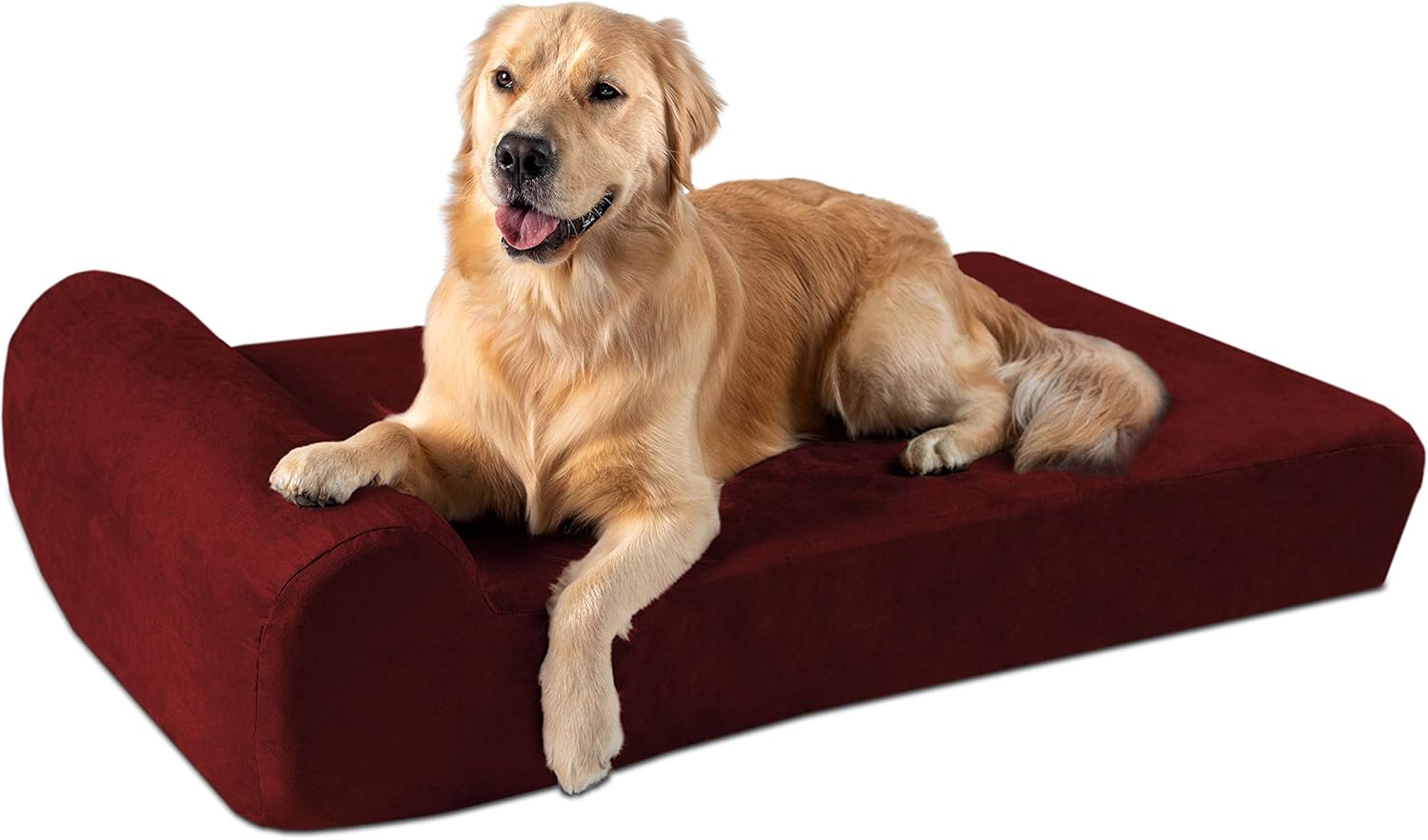 big barker 7" orthopedic dog bed with pillow-top (headrest
