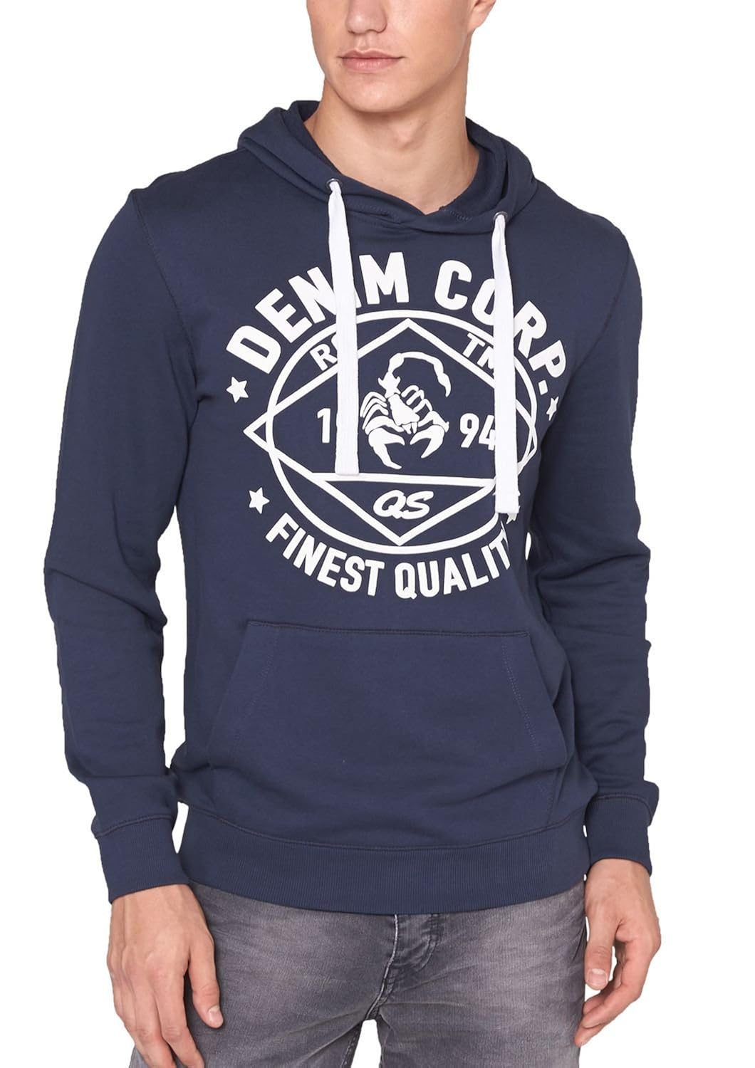 s.oliver 男式 套头连帽卫衣 蓝色 s 40.408.41.7294.