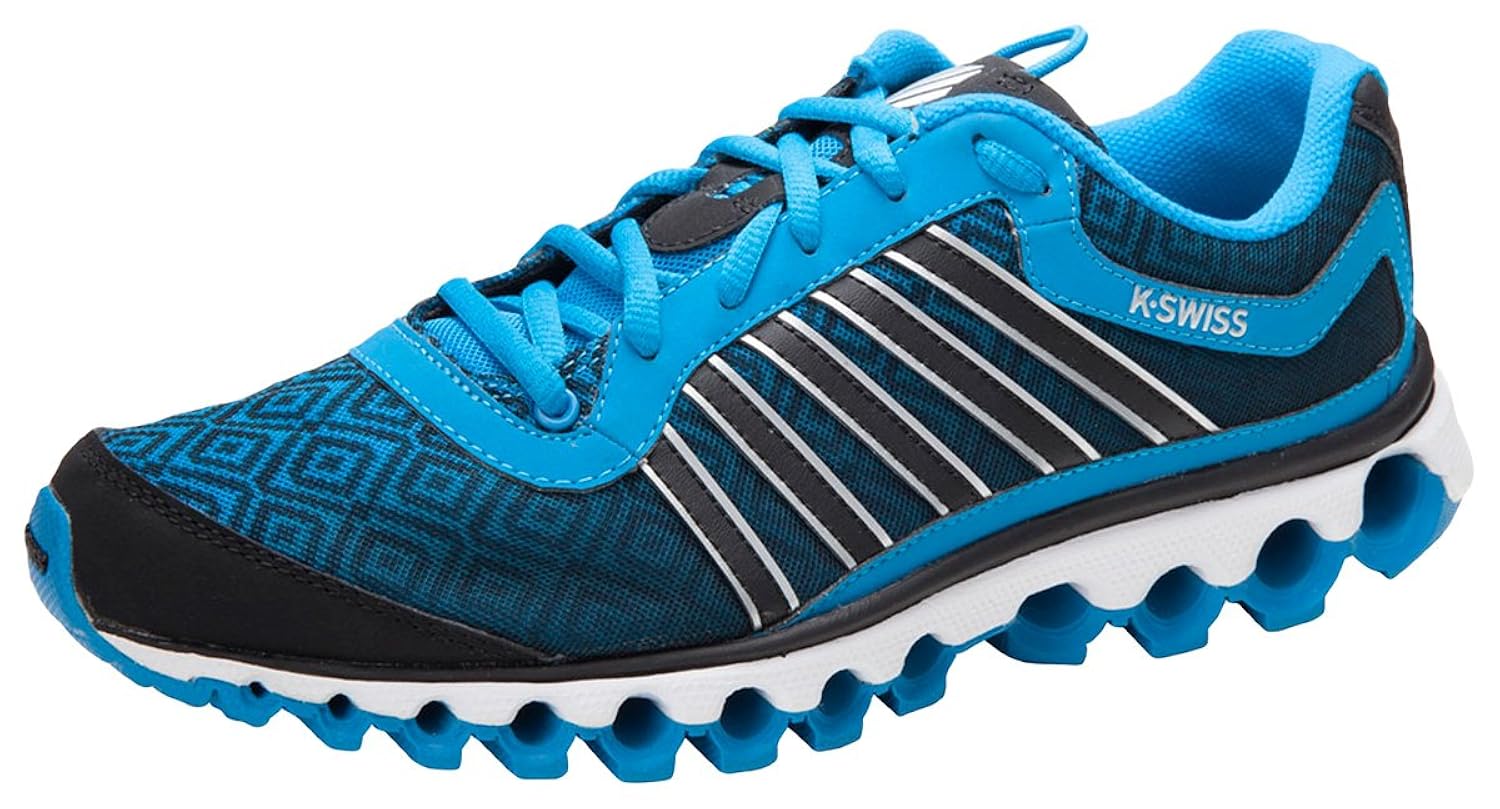 k-swiss 男式运动管技术条纹鞋类 _ methyl 蓝色 / 黑色 _ 9h