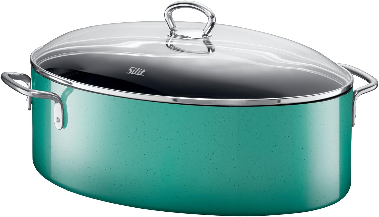 silit 椭圆形烤盘 36x25.5x20cm,约 8.1l,自然绿.
