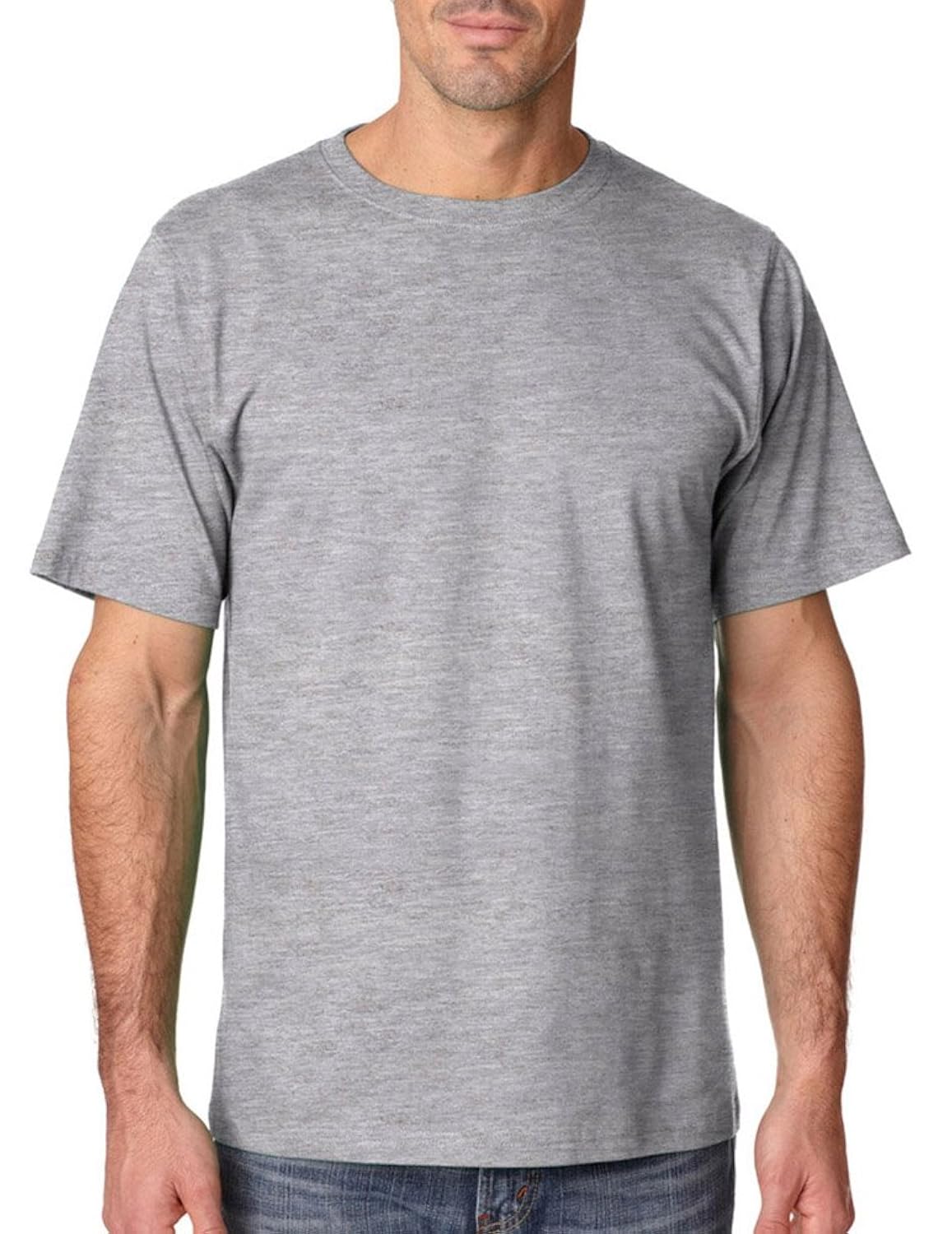anvil midweight t-shirt (780)- heather grey,xl