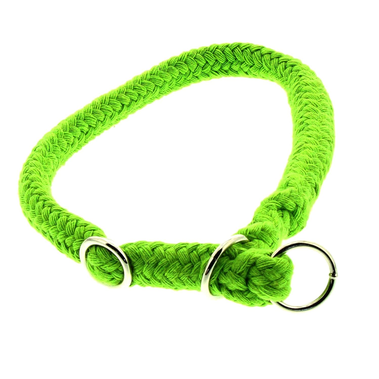 dinoleine 狗狗项圈/塞绳,尺寸可调,天然棉 苹果绿 m/55 cm