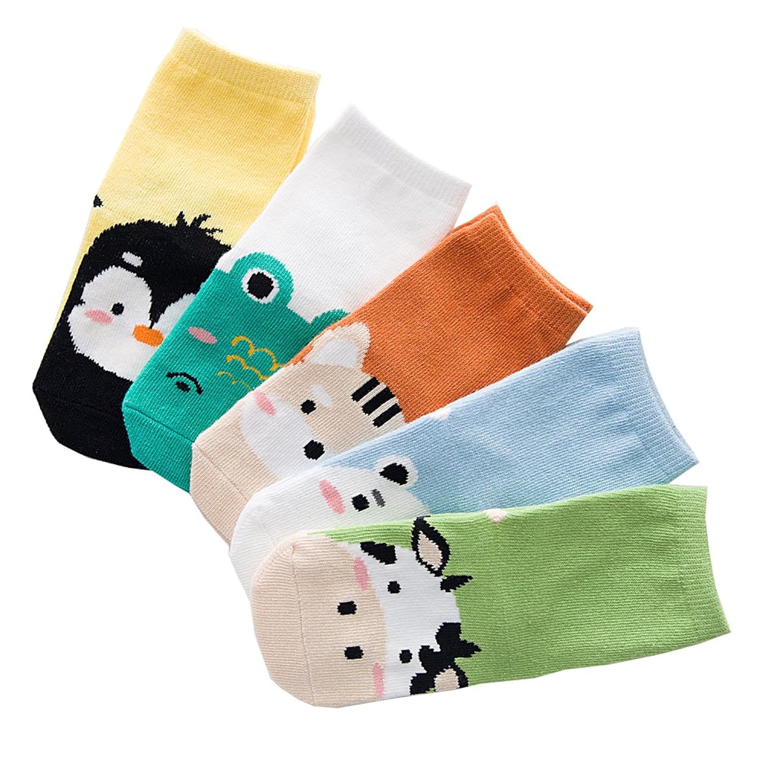 5件装动物俱乐部婴儿卡通棉质短袜可爱幼儿袜子男生女生 小狗 1-3t(9