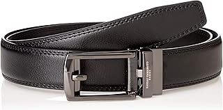 [KANSAI YAMAMOTO HOMME]牛皮商务皮带KANSAI YAMAMAMOTO HOMME，简单西雅马拓，可以用您喜欢的位置稳稳稳地固定、可自由使用尺寸（可对应95cm）KHBB014NT 黑色 日本 均码（适用）(Free 尺寸）