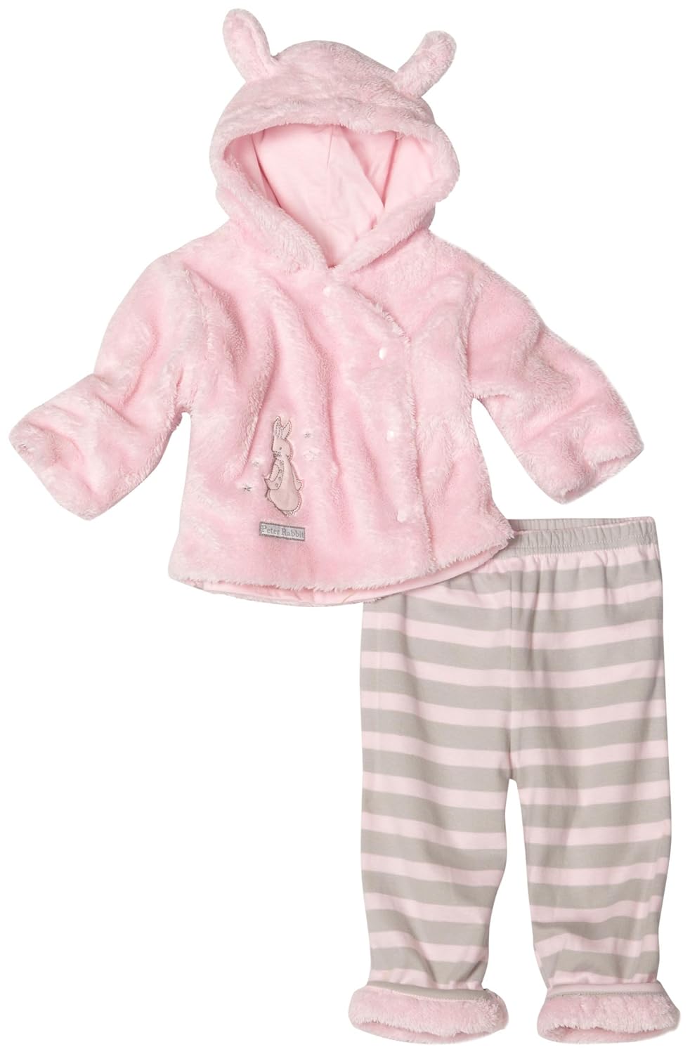 the original peter rabbit 女宝宝新生儿2件套兔子耳朵超亮丽开衫和
