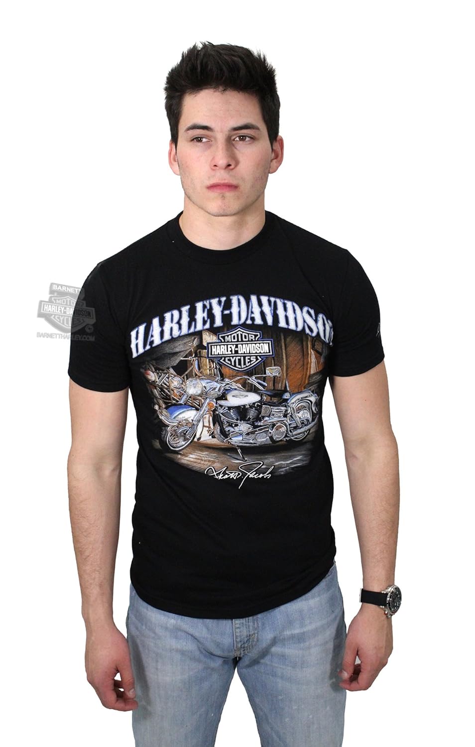 harley-davidson 男式 catch of the day 摩托车 scott jacobs 黑色