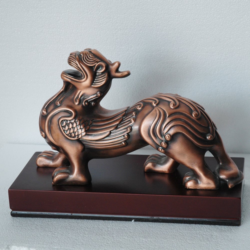 sanqidi 三奇帝 紫铜浮雕圆雕摆件 工艺品摆件 家居摆件 yd-005 辟邪