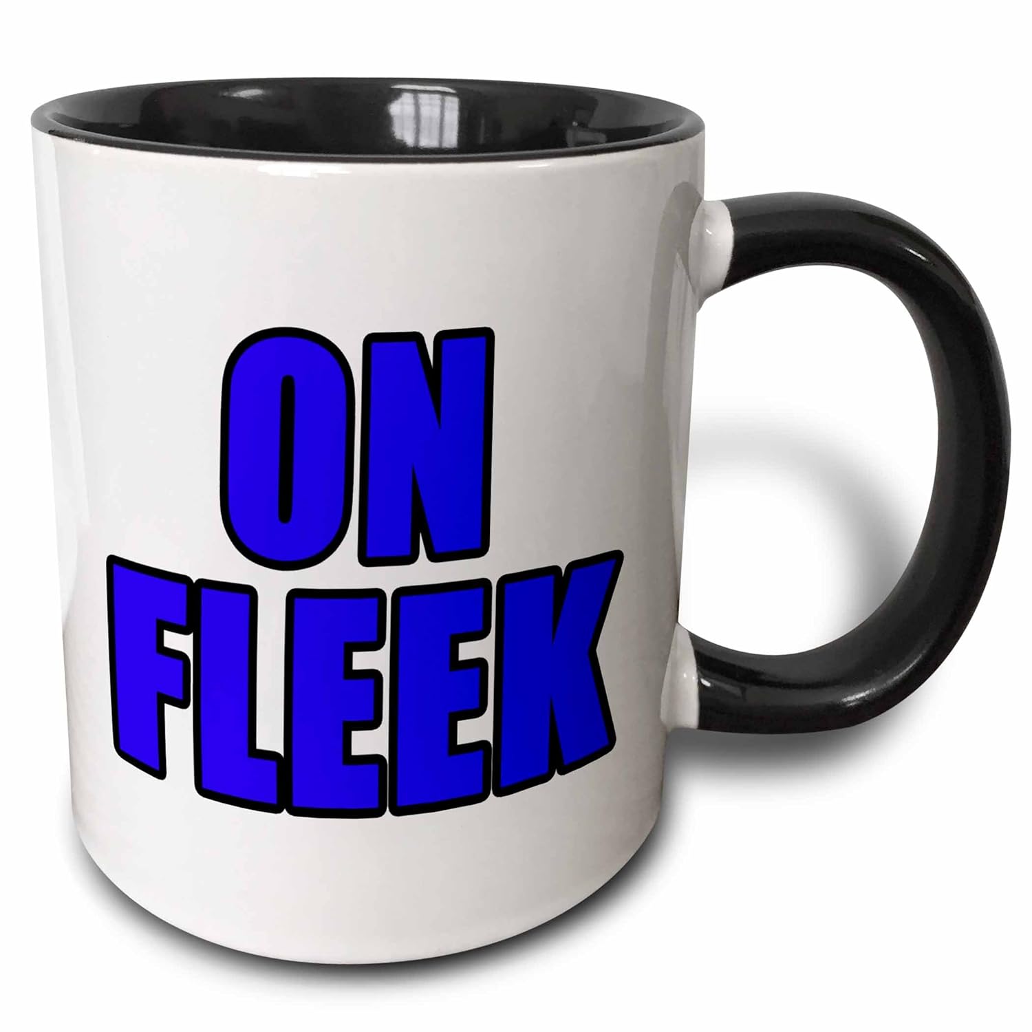 evadane – 引语 – on fleek 蓝色 – 马克杯 黑色/白色 11 oz