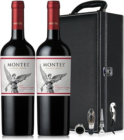 montes 蒙特斯 经典赤霞珠红葡萄酒双支礼盒装 750ml*2瓶