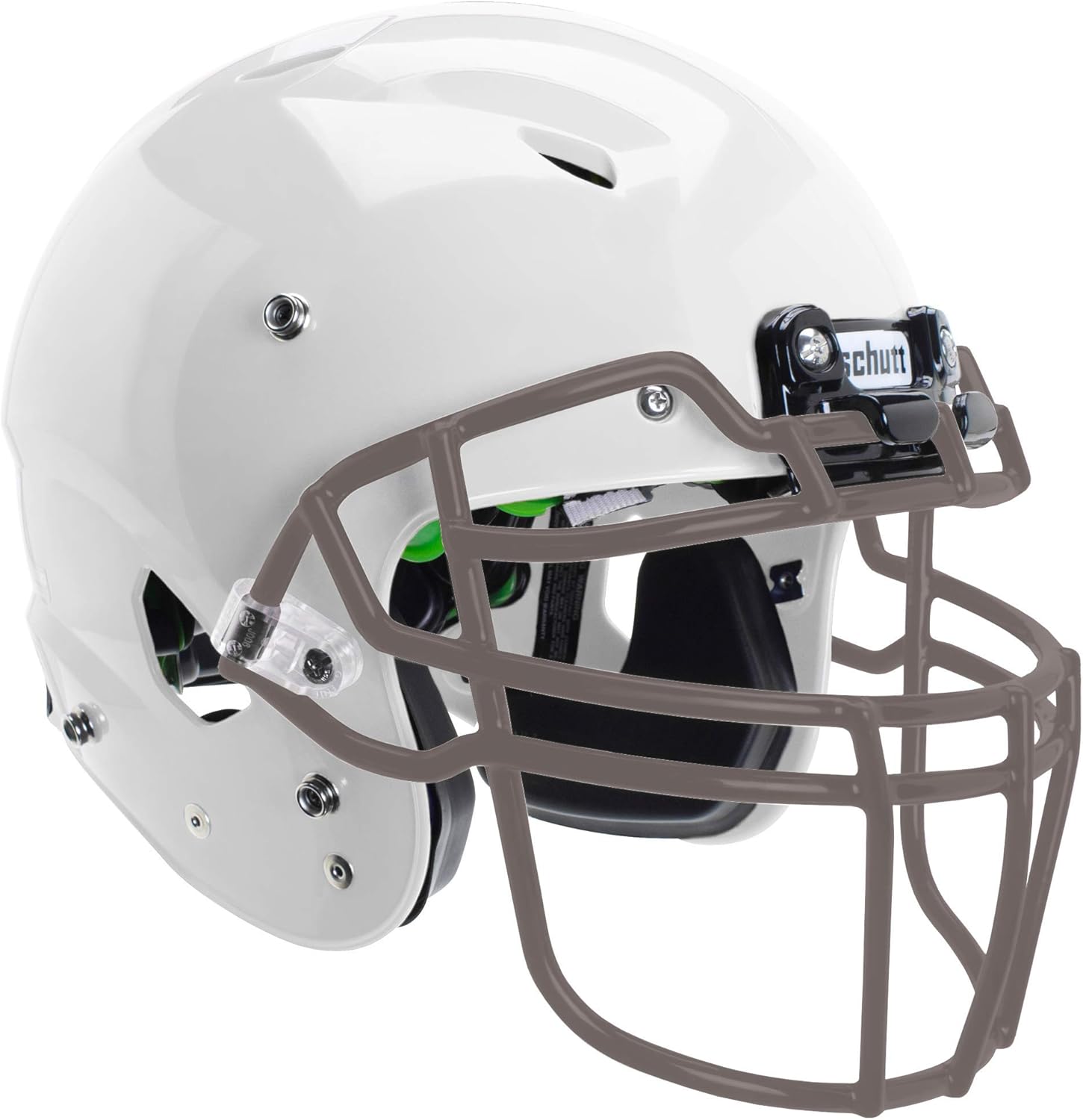schutt sports 白色 vengeance a3 青年橄榄球头盔带灰色面罩