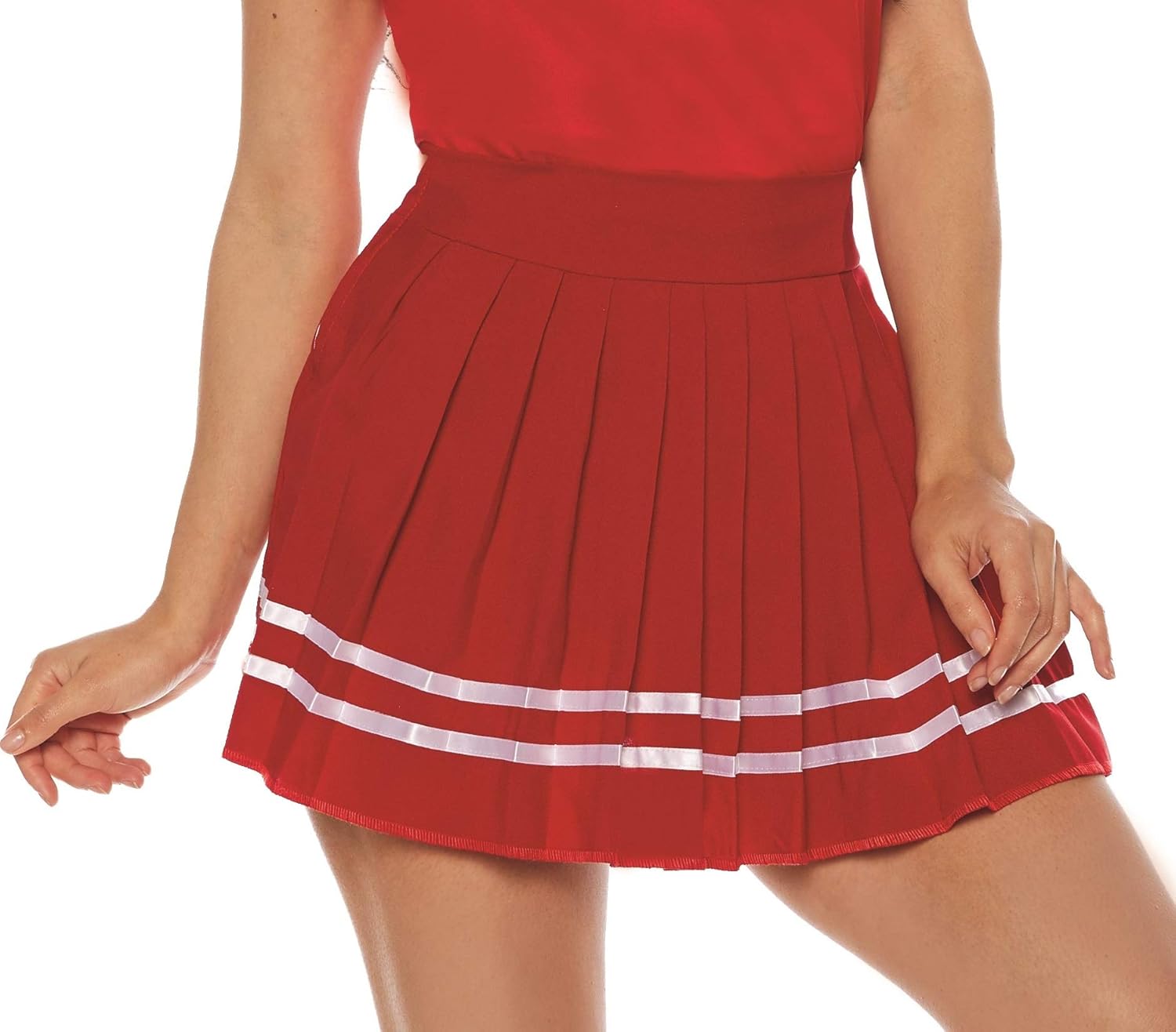 underwraps 红色欢呼女士成人拉拉队长服装裙