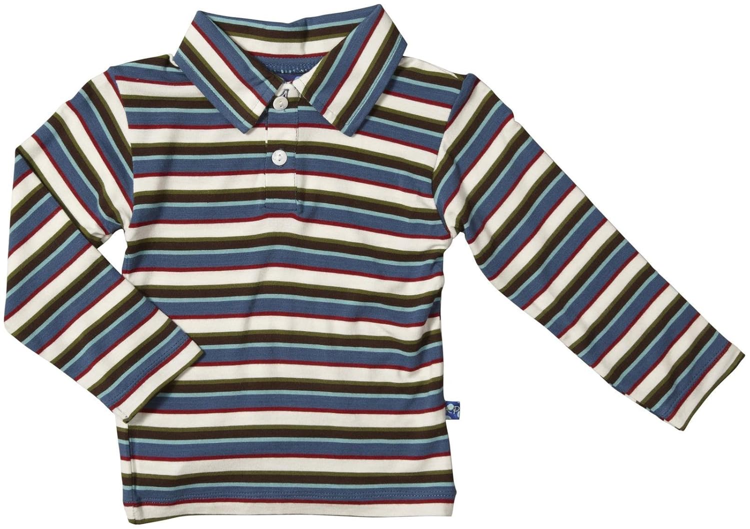 kickee pants 男婴印花马球衫(婴儿) – 波浪条纹 bobsled stripe 0-3