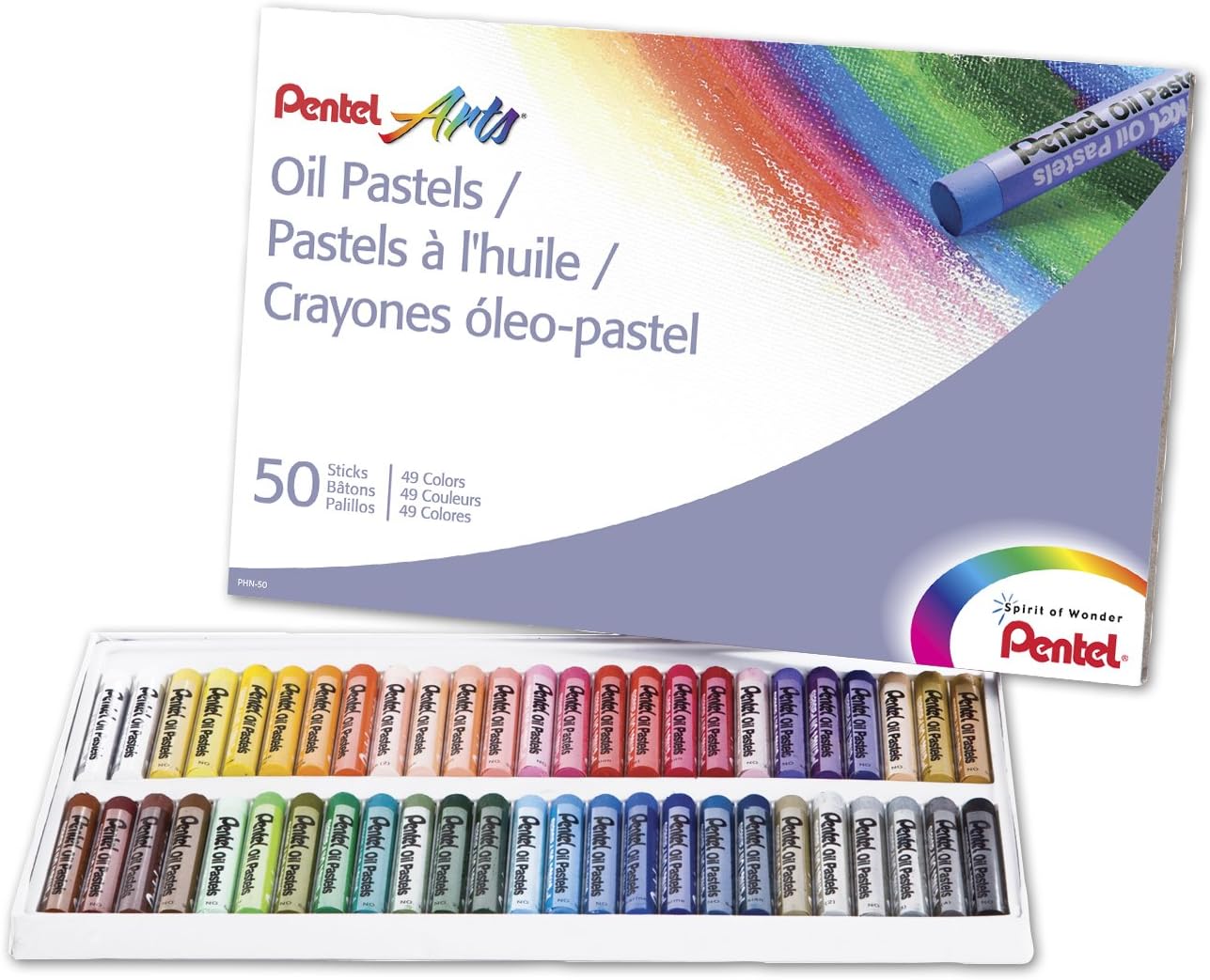 pentel派通 50色油画棒 phn-50 (50支/盒 )