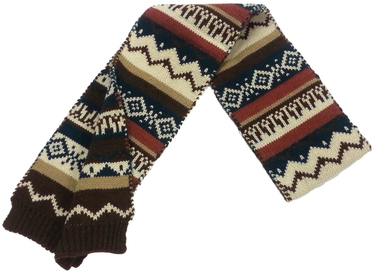 双排排扣 北欧风格图案 提花围巾 象牙色 562508