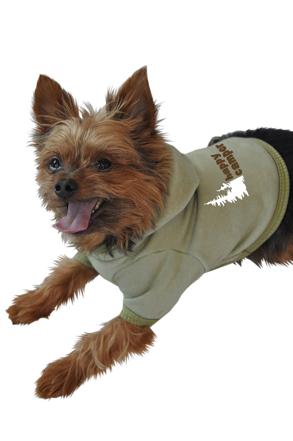 ruff ruff and meow 狗狗连帽衫,happy camper,绿色,超小号