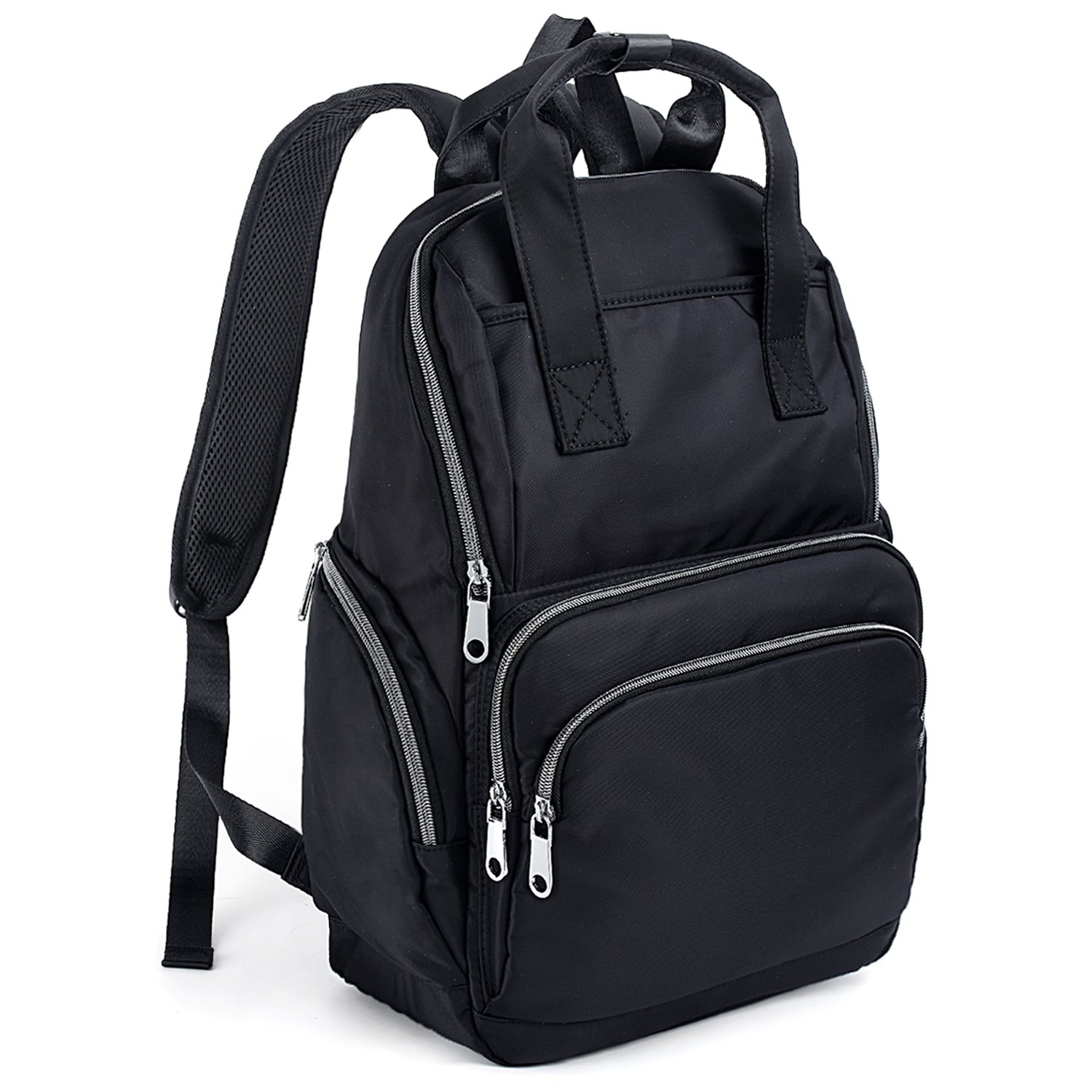 uto 时尚背包顶手柄防水尼龙布帆布帆布背包 学院书包单肩钱包