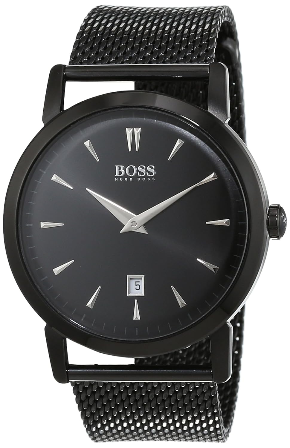 hugo boss 男式石英手表纤细 analogue 石英不锈钢涂层1513235