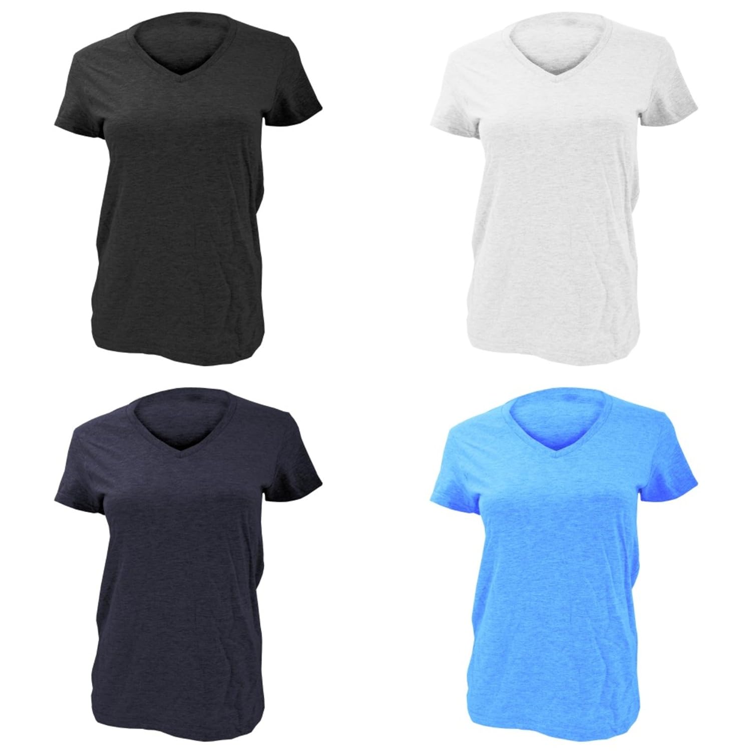 anvil 女士fashion basic休闲时尚v领短袖t恤