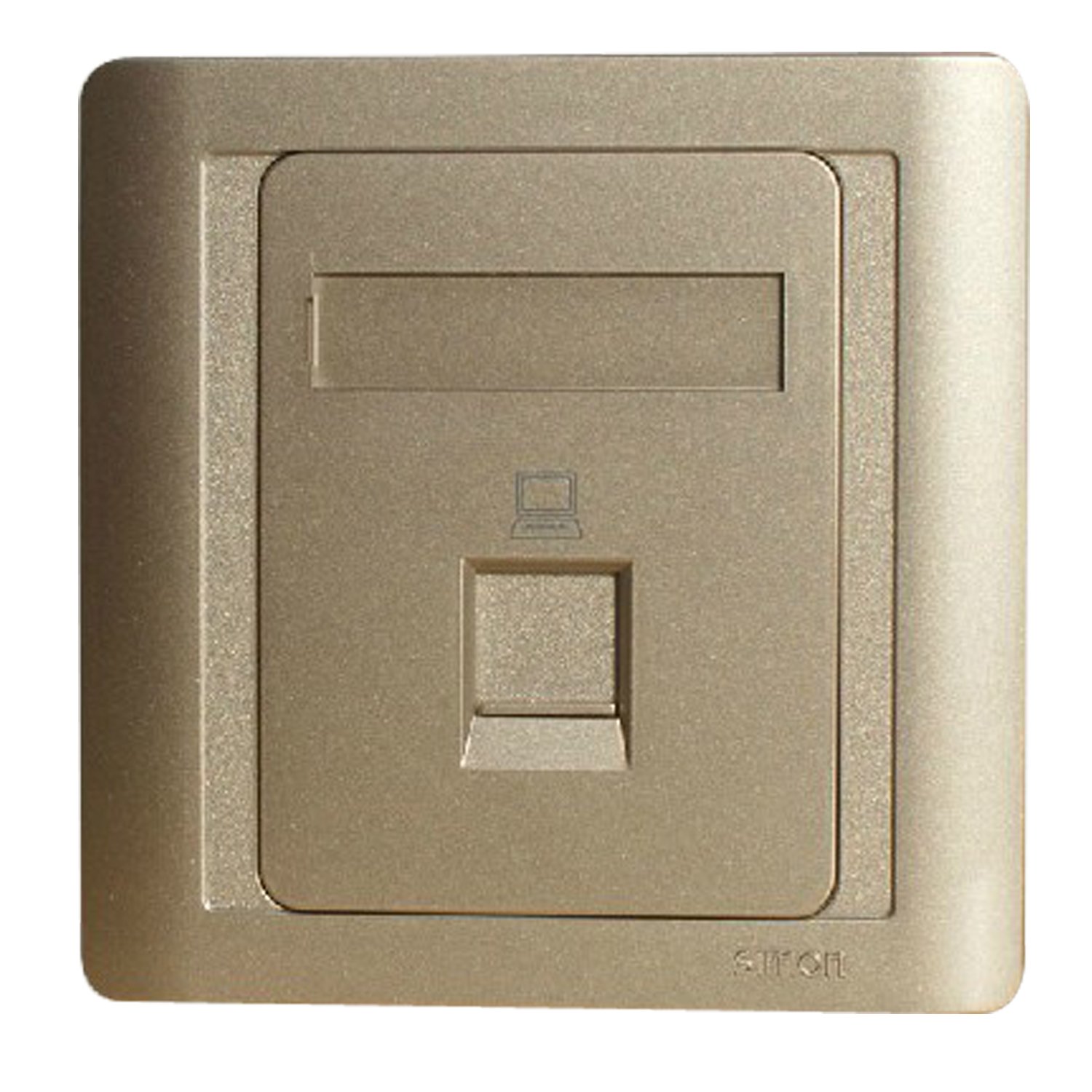 西蒙 55系列单电脑插座n55218s面板 单信息插座一位信息插座(香槟色)