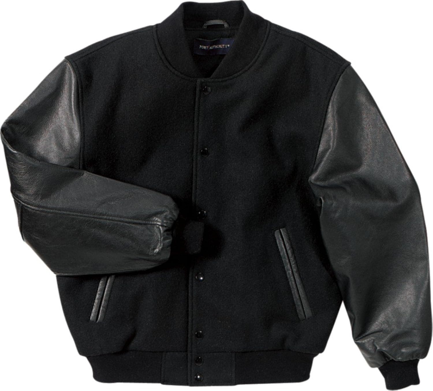 port authority03 - wool and leather letterman jacket