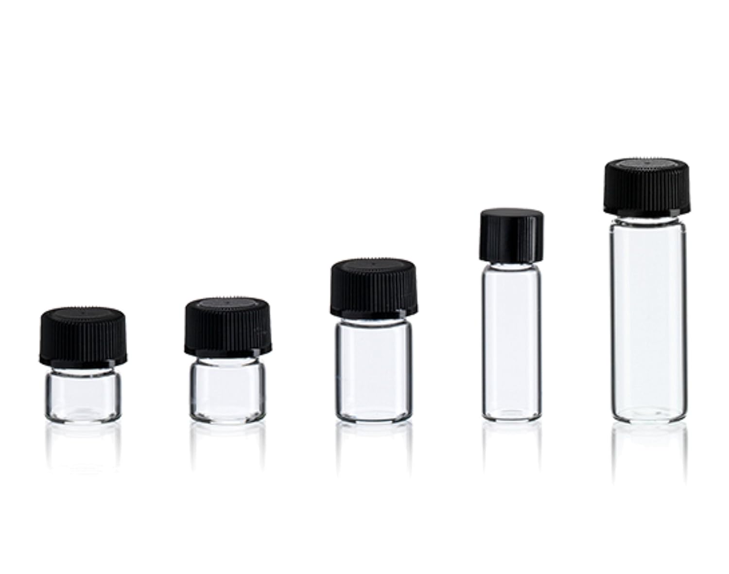 magnakoys small empty clear vial 水瓶组合带/瓶子 1/4 排水至 1