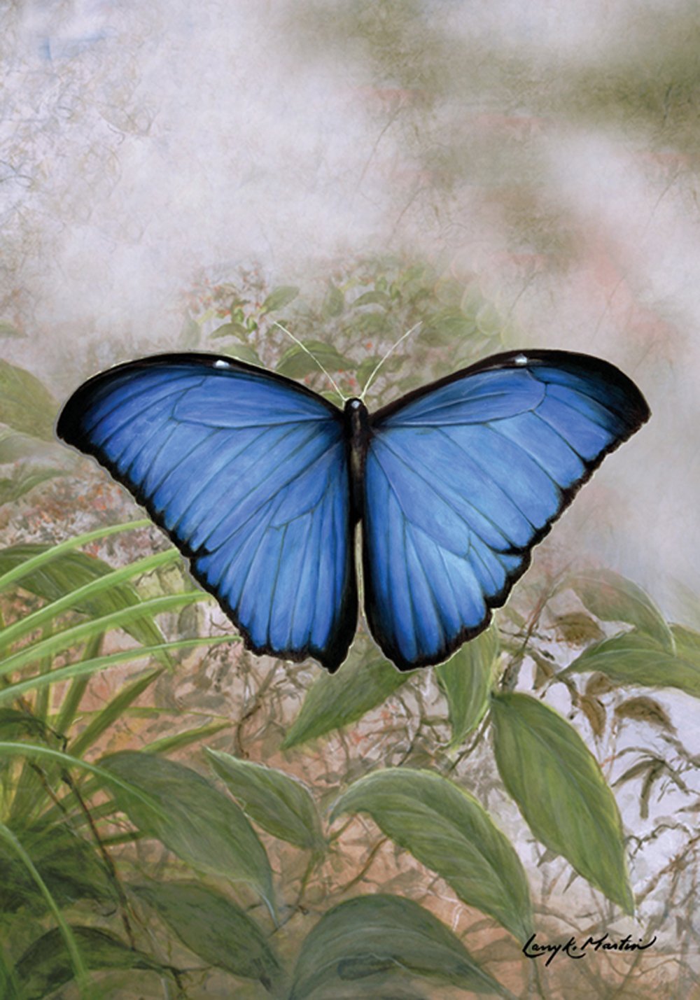 toland home garden blue morpho 28 x 40 inch decorative spring