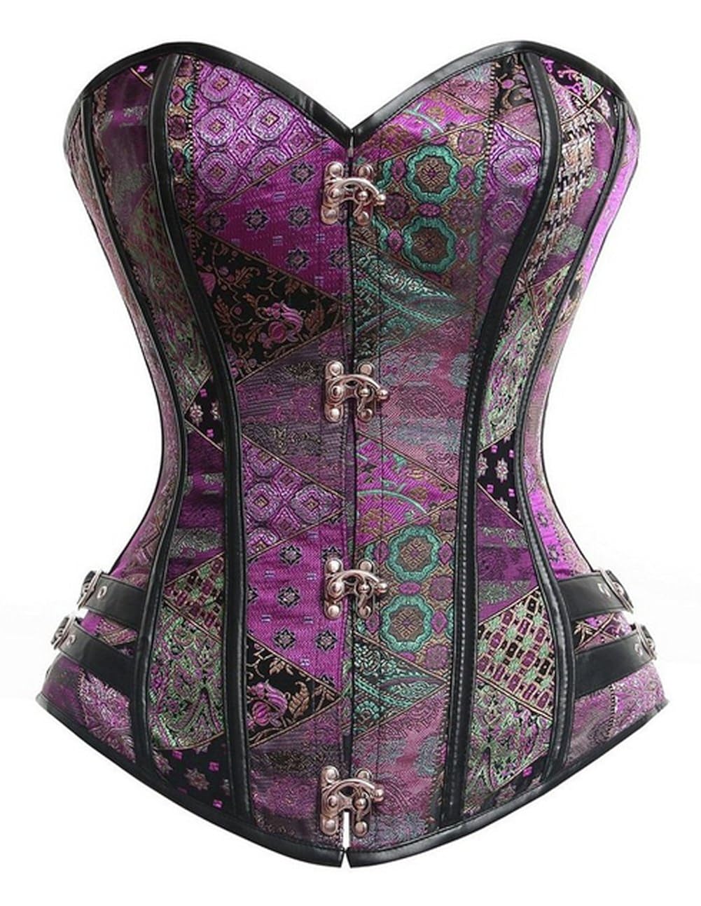 topmelon 女式复古蒸汽朋克性感聚拢塑身内衣长束腰紧身胸衣