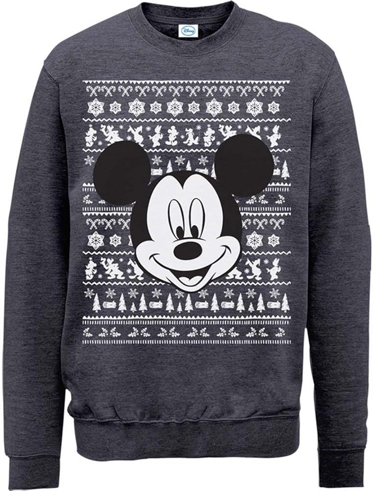 disney 男式 米老鼠 圣诞 mickey head 长袖运动衫