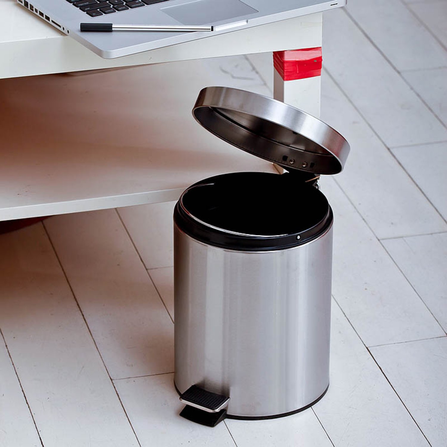 orange 欧润哲 5l圆形不锈钢垃圾桶脚踏 厨房家用欧式时尚创意果皮桶