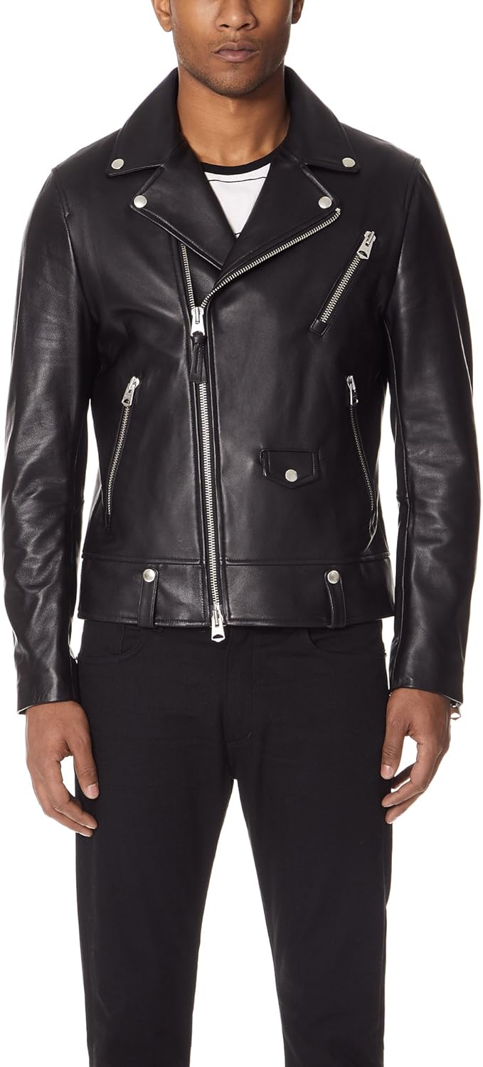 mackage 男式 fenton 时尚皮革机车夹克