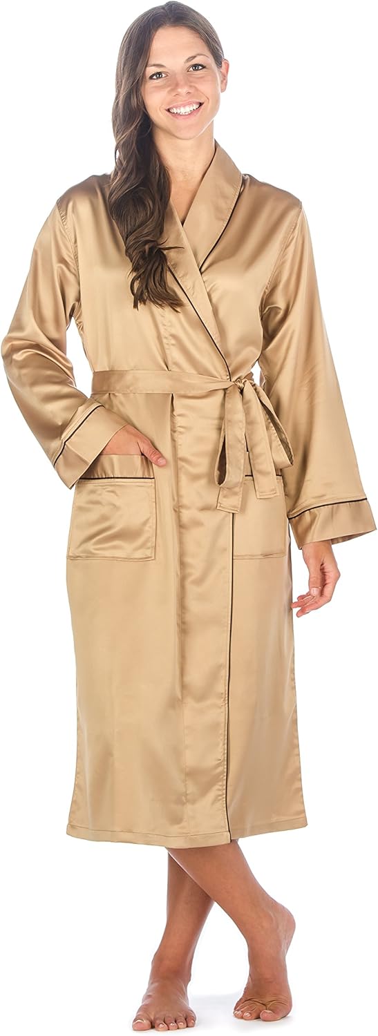 noble mount 女式优质缎面长袍(常规版型)